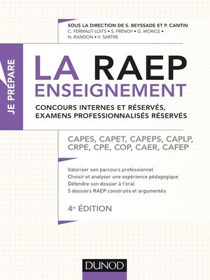 cover image of La Raep enseignement--Concours internes et réservés, examens professionnalisés réservés